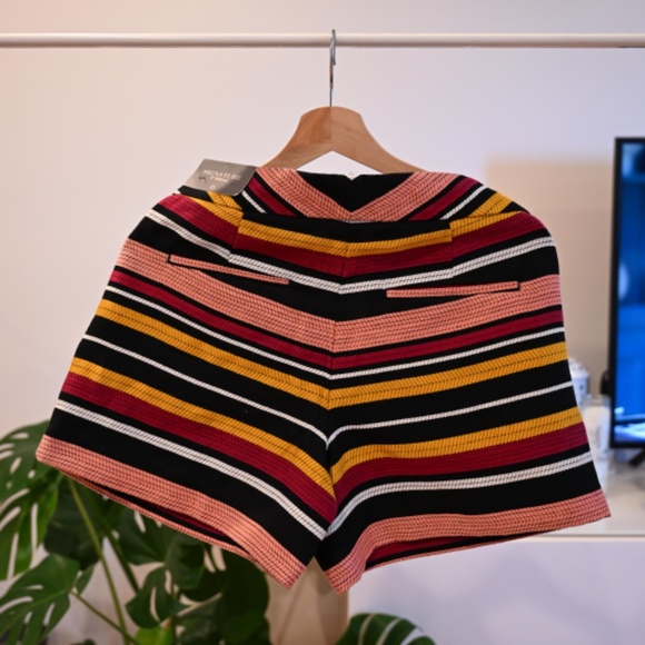 Ann Taylor Factory Multicolor Striped Dress Shorts - NWT Size 6 - Picture 5 of 5